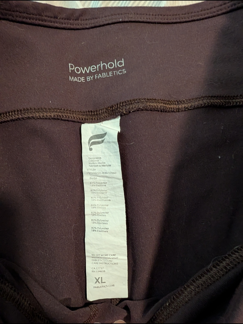 Fabletics Powerhold Leggings — Plum